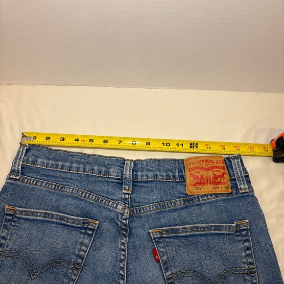 Levi's 511 Athletic Skinny Jeans Men Dark Blue Size 34x30 Zip Cotton Blend Solid - Picture 6 of 9